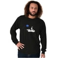 thumbnail image 5 of NASA Astronaut Space Shuttle Surfing Long Sleeve TShirt Men Women Brisco Brands L, 5 of 6
