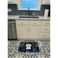 thumbnail image 3 of Carolines Treasures BB5059RUG Blue Flowers Maltese Machine Washable Memory Foam Mat 19 X 27" multicolor, 3 of 4