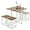 Natural, variant on Dining Table Set for 4, Square Kitchen Table w/ 4 Stools, 5 Piece Dinner Table Set w/Metal Frame, Dining Set for Small Spaces, Compact Table & Chairs for Home, Bistro, Restaurant (Natural)