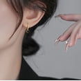 thumbnail image 3 of Sterling Silver CZ Black Heart Hoop Earrings for Women Teens Small Love Huggie Hoop Earrings Drop Valentines Day Earrings, 3 of 12