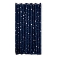 thumbnail image 1 of Cortina de ventana con diseño de estrellas Aigend, paneles opacos, cortinas con perforación, adecuados para dormitorio, sala de estar(AZUL OSCURO), 1 of 14