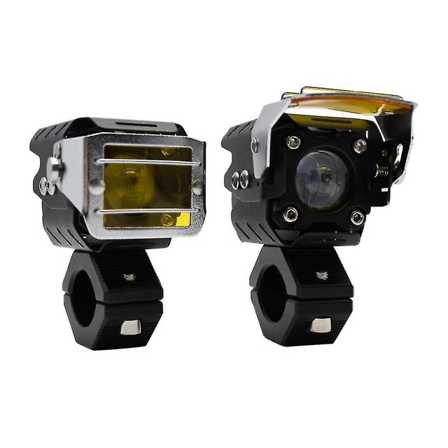 Luces puntuales para motocicleta de 15w, foco Led ámbar blanco resistente al agua, 2 uds.