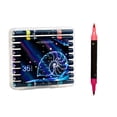 thumbnail image 1 of C Plastic Dual Tip Two Color Glitter Marker Pen With Fine Point For Art Planner Coloring 0.4Oz 6.1X0.47 Inches, 1 of 6