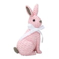 thumbnail image 1 of Easter ornament decor,Simulation Bunny Figurine Easter Tabletop Decoration Festival Art Rabbit Craft Ornament,Pink, 1 of 6