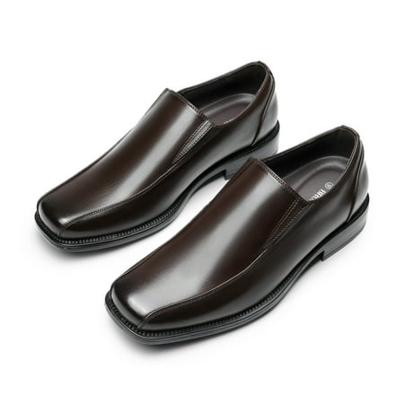 

Men s Leather Lined Dress Loafers Shoes DARK/BROWN US SIZE 11