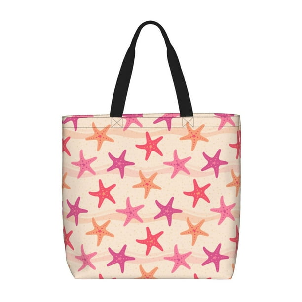 Easygdp Starfish Bolsa Tote para Mujer, Bolso de Hombro para Trabajo, Playa, Viajes, Compras y Supermercado