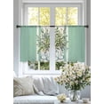 thumbnail image 5 of Eucalyptus Green Sheer Curtains 45 Inch Length 2 Panels Set, Semi Transparent Voile Rod Pocket Curtains for Living Dining Room Bedroom Drapes Stripes Bottle Flower Cactus Plant, 5 of 6