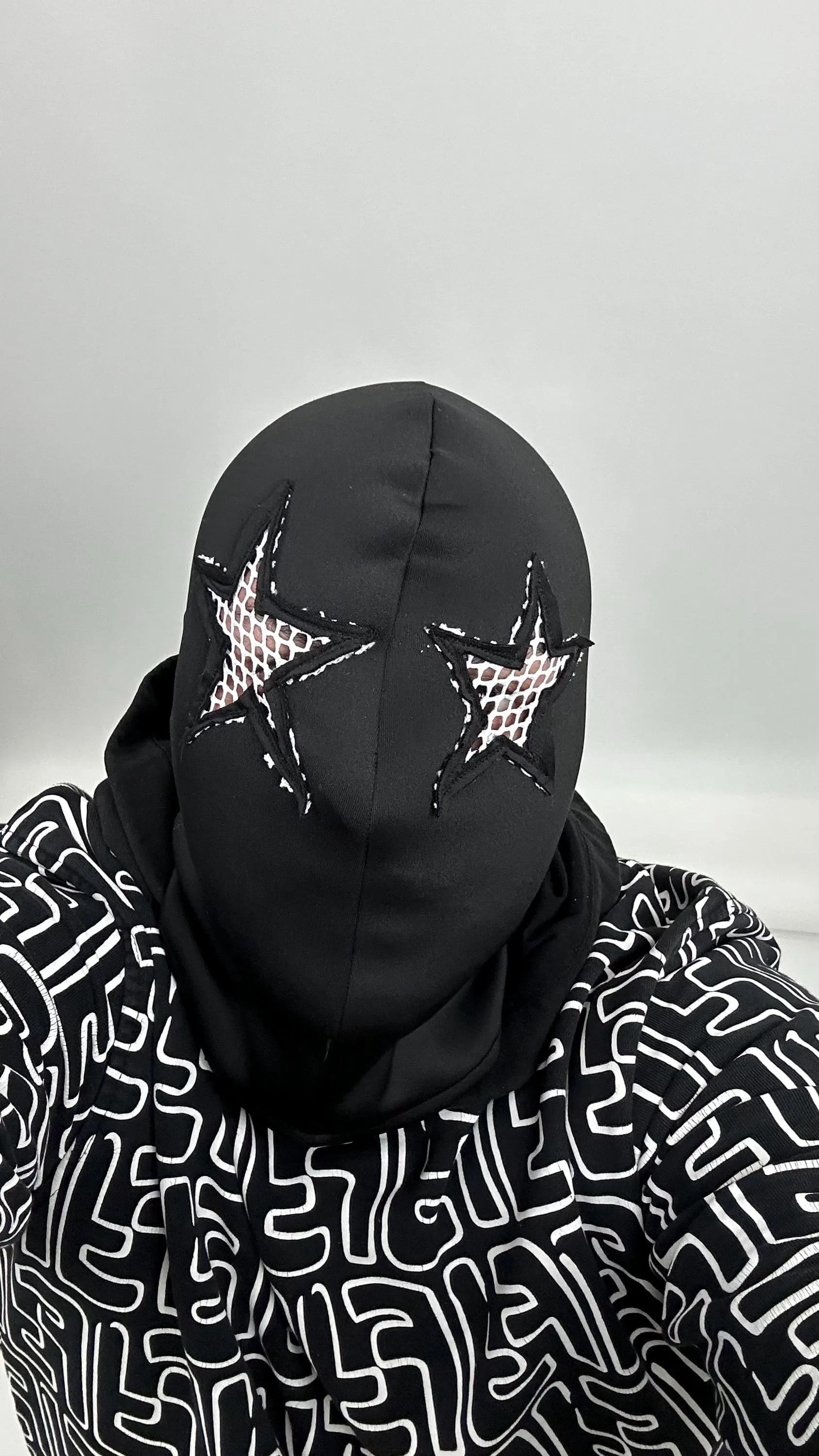 Goggles ski mask balaclava handmade hand stitch with glasses spider scuba cotton fabric snowboard ski motorbike festival carnival unisex