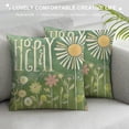 thumbnail image 3 of Shiartex Pillow Covers Daisy Truck Bloom Hello Sunshine Spring Pillows Decorative Throw Pillows Light Green Pillowcase Spring Decorations Farmhouse Decor for Couch Sofa, 3 of 5