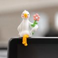 thumbnail image 6 of Cute White Duck Car Dashboard Ornament Resin Figurine Auto Center Console Screen Decor, Adorable Vehicle Interior Desktop Display Decoration, 6 of 8