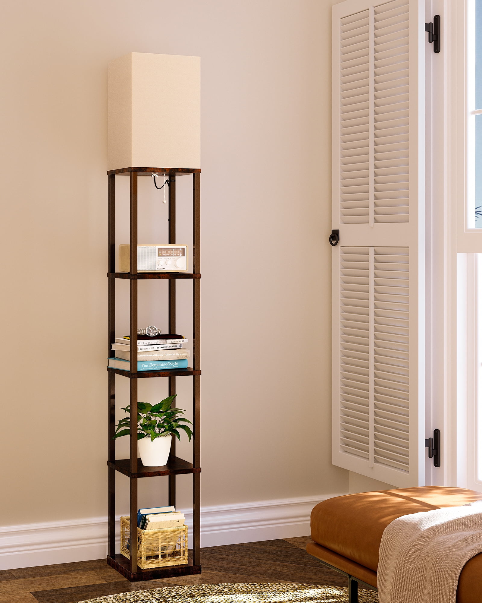 Addlon Floor Lamp With Shelves 5 Tier