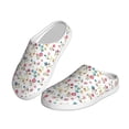 thumbnail image 2 of Yiaed Summer Floral Print Slippers Fuzzy Warm Cozy Slippers Non Slip House Slippers For Indoor Outdoor Slippers House Slippers-39/40, 2 of 7