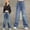 Blue, variant on Toddler Khaki Pants Spring and Summer Children's Girls' Basic Casual Solid Hole Long Pocket Jeans New Baby Boys' Jeans Blue 120