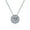 2 Karat Moissanite, variant on 925 Sterling Silver Moissanite Necklace For Women Round Bag Pendant Simple