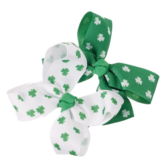 Soimiss 2Pcs St Patricks Day Hair Clasp Hair Ornaments Assorted Color for Children's Headwear