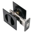 thumbnail image 6 of Square Sliding Door Lock Privacy Barn Pocket Door Entry Lock Zinc Alloy Latch Black, 6 of 7
