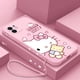 thumbnail image 2 of Sanrio-funda de teléfono de Hello Kitty para iPhone, carcasa divertida de silicona con correa de mano para iPhone 15 14 13 12 11 Pro Max Mini X XR XS MAX SE20 8 7 Plus, 2 of 5