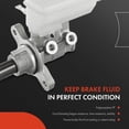 thumbnail image 3 of A-Premium Brake Master Cylinder with Reservoir and Sensor Compatible with Nissan Vehicles - Sentra 2011 2012, Automatic CVT Transmission, 3 of 6