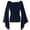 F-372Navy, variant on Women'S Blouse Long Sleeve Flare Sleeve Off Shoulder Solid Color Retro Style Casual Loose Shirt Tops For Casual Daily Wear Black S
