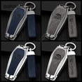 thumbnail image 4 of For BYD Dolphin 4 buttons Key Bag Auto Protector Accessories Zinc alloy+leather Car Remote Key Case Cover, 4 of 29