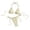 Beige, variant on Staron Women's Bikini Set Solid Color Strappy Two-Piece Swimsuit High Cut Beach Vacation Poolside Bathing Suit, Yellow S