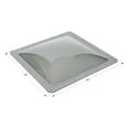 thumbnail image 1 of Icon Skylight 12121 4 Inch High Bubble Type Dome; Square; For 22 Inch Length x 22 Inch Width Opening; 26 Inch Length x 26 Inch Width Flange; Smoke; Polycarbonate; Without Blind; Single, 1 of 1