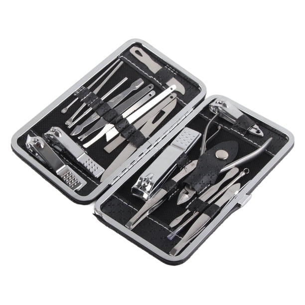 Kit de Manicura y Pedicura de Acero Inoxidable Limpio y Profesional de 19 Piezas con Caja de viaje: Juego de Herramientas de Belleza para el Cuidado de las Uñas Perfecto ANGGREK Otros