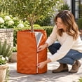 thumbnail image 6 of Plant Pot Thermal Cover, Insulated Winter Potted Plant Protection Cover, Frost Resistant Plant Pot Cover for Balcony Courtyard Outdoor Plants(17.7x27.6 inch#2), 6 of 6