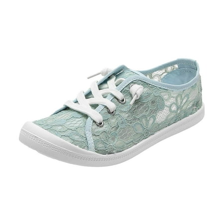 

BELLZELY Womens Shoes Sandals Clearance Womens Fashion Lace Low-cut Canvas Shoes One-foot Lazy Version Casual Flat Shoes