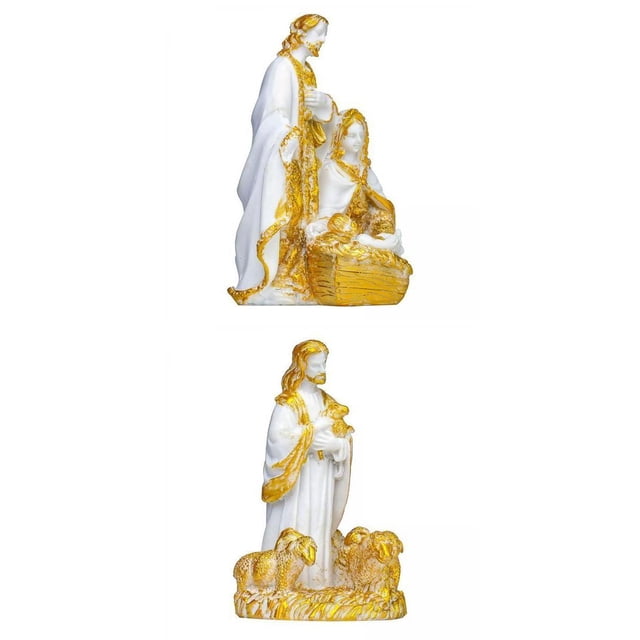 2 Uds. Estatuilla de Jesús Estatua Decoración Religiosa Estatuilla Católica BLESIY Mobiliario