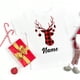 thumbnail image 5 of Camisetas familiares a juego con estampado de ciervos personalizados, camisetas familiares navideñas, trajes personalizados con nombre para niños, camisetas de aspecto familiar, mamelucos para bebés, 5 of 5