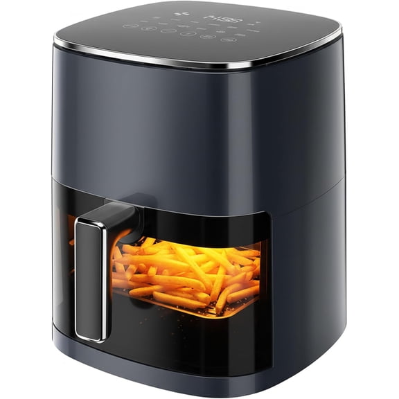 12-in-1 Digital Air Fryer Oven, 6.34 Qt Convection Oven with Visible Window, 1700W, Air Fry Roast Bake Dehydrate