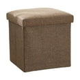 thumbnail image 2 of NWOKYZGH Storage Ottoman with Thick Foam Padded Seat, Foldable Foot Rest Stool with Linen Fabric, Ottoman with Storage Bench for Bedroom Living Room, 2 of 6