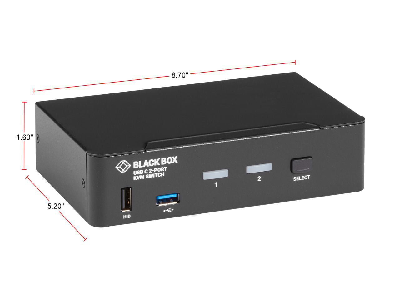 Black Box USB-C 4K KVM Switch 2-Port 