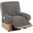 thumbnail image 1 of Collections Etc Housse Extensible Matelassée à Losanges pour Fauteuil Inclinable avec Rangement Gris Ardoise Fauteuil Inclinable, 1 of 2
