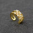 thumbnail image 2 of QQTDFG Hollowed Band Ear Cuff 925 Sterling Silver CZ Non-Piercing Earring A4474-Gold - 1 piece, 2 of 2