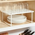 thumbnail image 2 of Metal Cabinet Shelf White - Kitchen Organizer, Shelf Riser, Iron, 15"x10"x6", 2 of 3