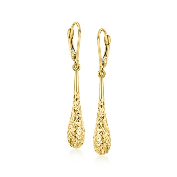 Ross-Simons 10kt Yellow Gold Teardrop Earrings, Women's, Adult