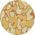 thumbnail image 1 of Ahgly Company Indoor Round Patterned Papaya Orange Area Rugs, 6' Round, 1 of 6