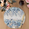thumbnail image 3 of Blue Turtle Coastal Round 13 Inch Placemats Set of 6,Beach Coral Nautical Starfish Eucalyptus Vintage HeatResistant Non Slip Place Mats for Dining Table,Wipeable Kitchen Table Mats for Housewarming, 3 of 9