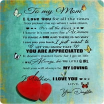 to My mom from Daughter Metal Tin Sign,Birthday Gifts for Mum,Mom Gifts for Mom Stepmom, Inspirational Quote Sign for Home Bedroom Wall Decor Vintage Wall Art 12x12 Inches