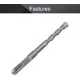 thumbnail image 3 of Veeki Masonry Drill Bit 12mm x 150mm Carbide Tipped Rotary Hammer Bit Square Shank for Impact Drill 1Pcs-0624, 3 of 5