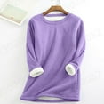 HBFAGFB Thermal Shirts for Women Crew Neck Loose Long Sleeve Casual