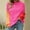 Hot Pink, variant on Womens Sweater Women Patchwork Fashion Personality Knit Crew Neck Pullover Sweater