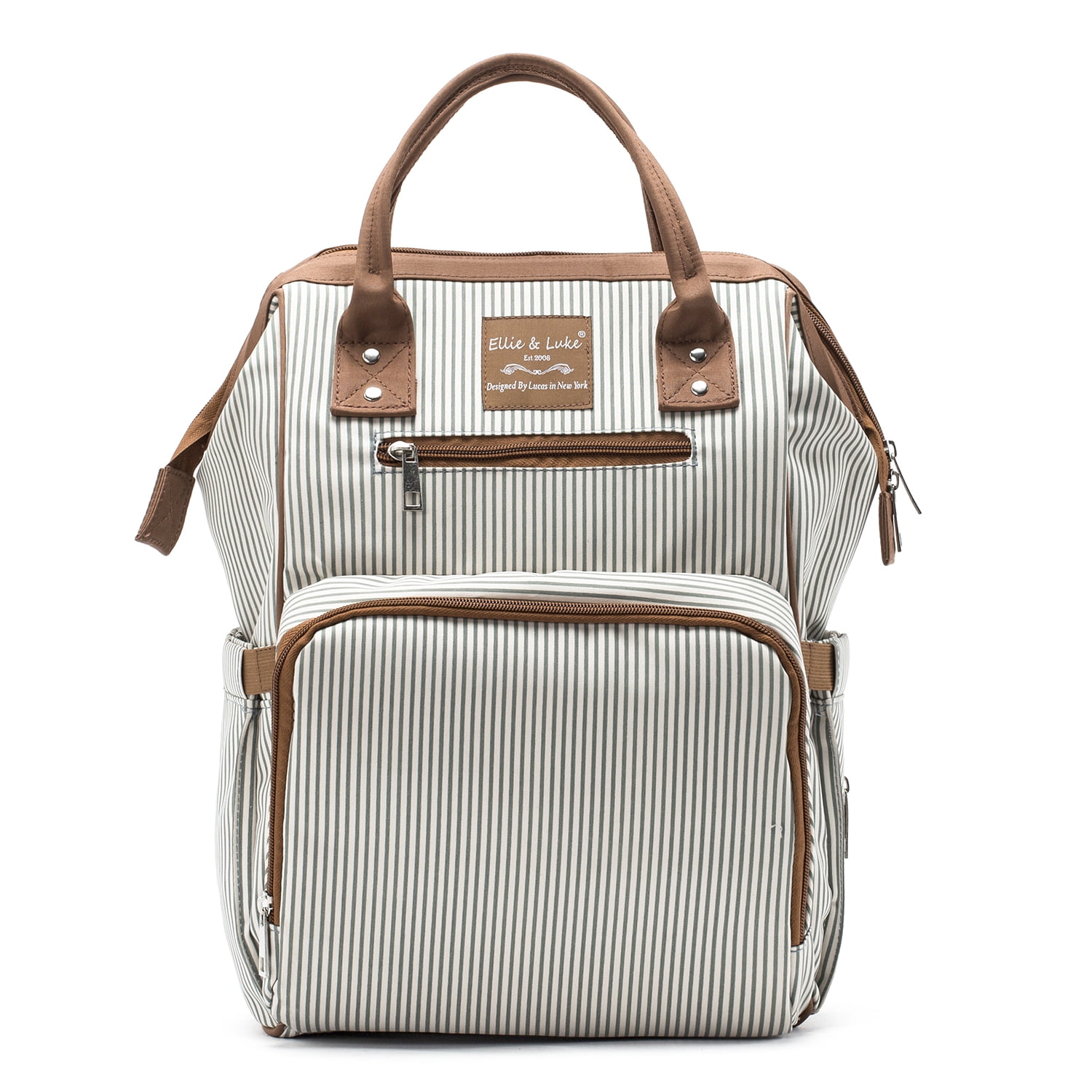 striped diaper bag backpack