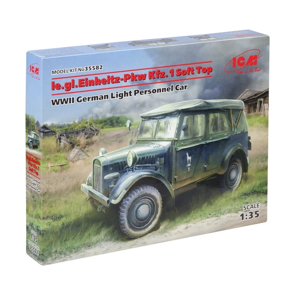 ICM le.gl.Einheits-Pkw Kfz.1 Soft Top German Light Personnel Car New