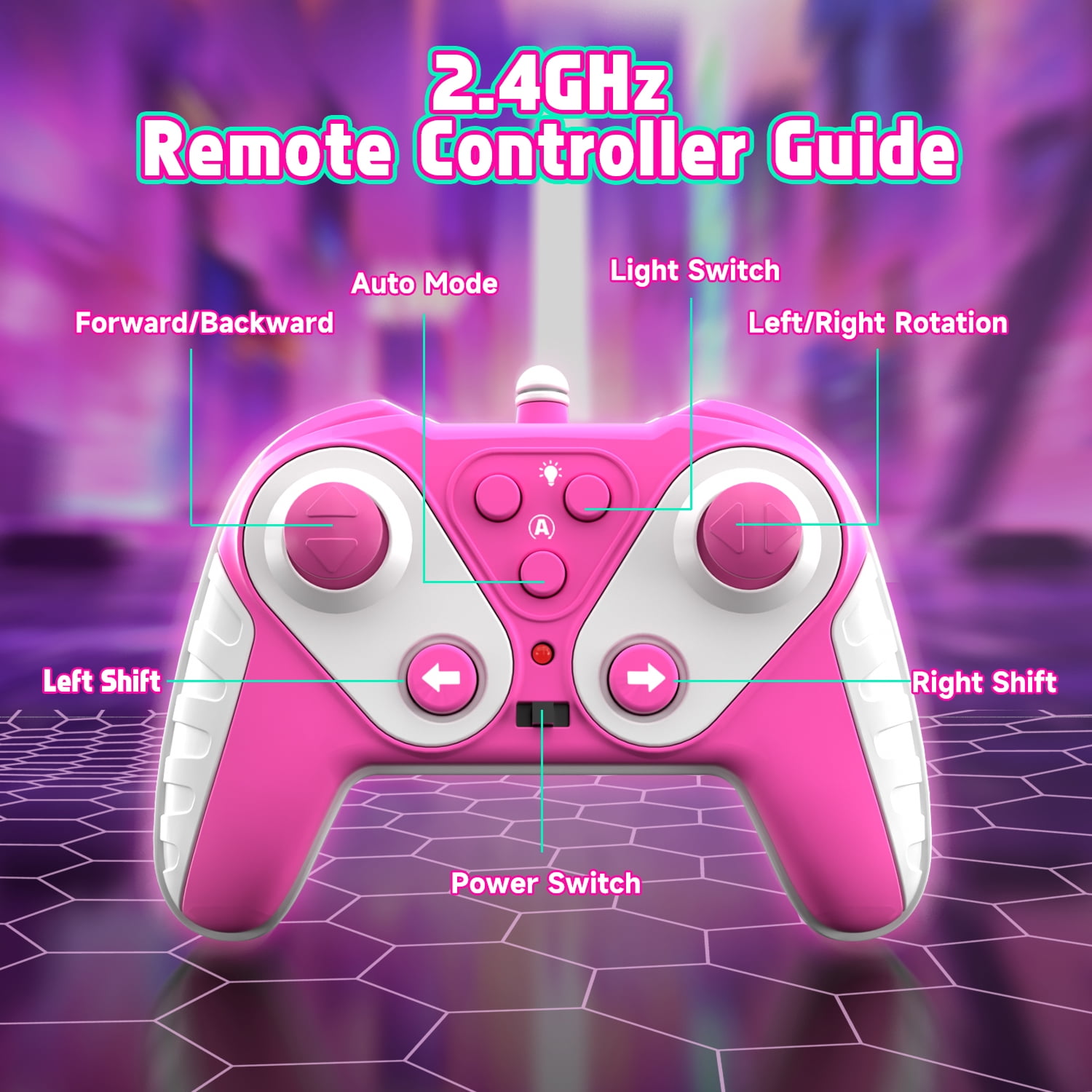 Remote Control Car, RC Car for Boys, 2.4Ghz Fast Stunt Car with Double Sided & 360° Rotation, RC Car with Cool Light for 4 5 6 7 8 9 10 Year Old Boys Girls