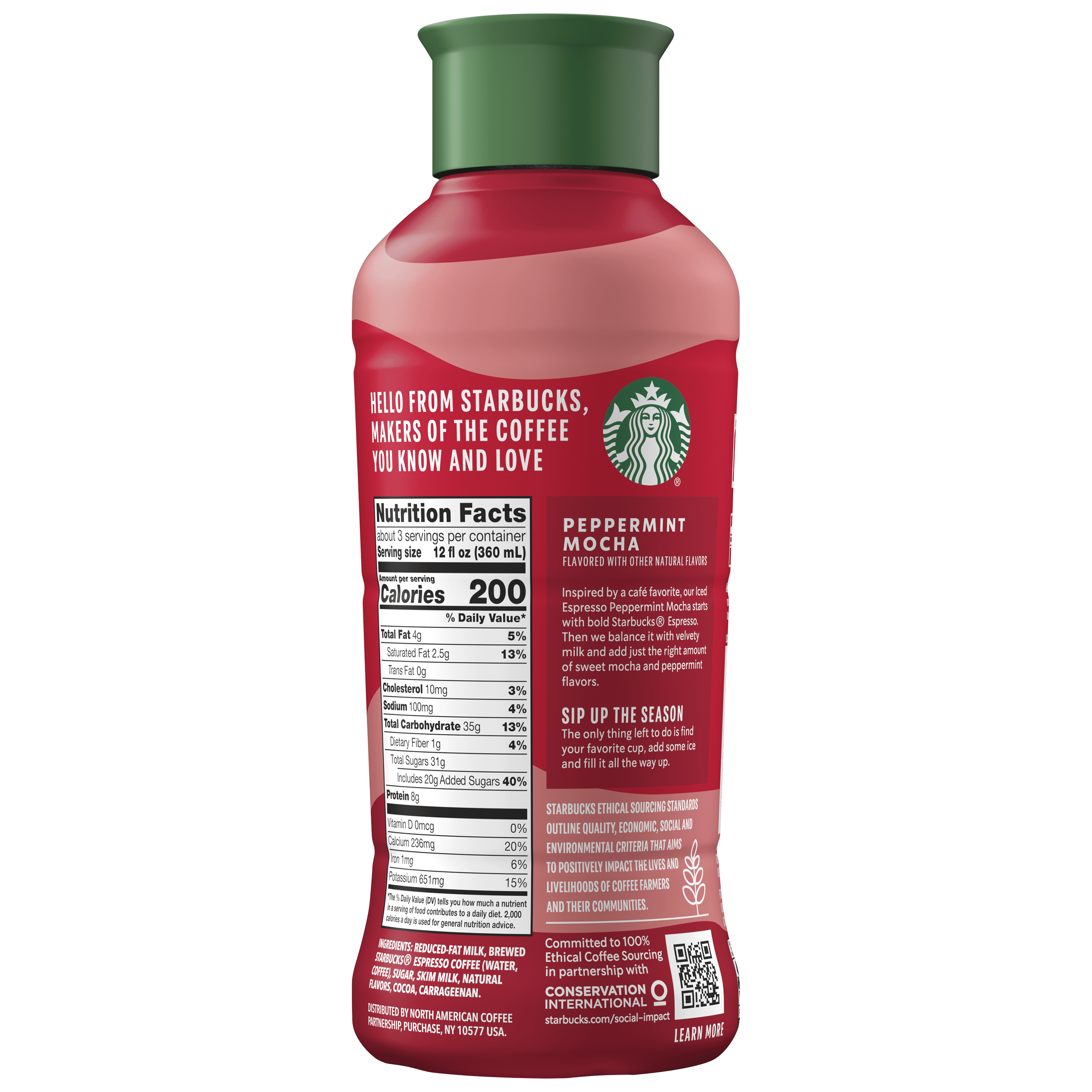 Starbucks Peppermint Mocha Iced Espresso, 40 Fl Oz Bottle
