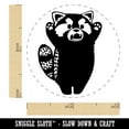 thumbnail image 2 of Surprised Red Panda Standing Self-Inking Rubber Stamp Ink Stamper - Green Ink - Mini 1/2 Inch, 2 of 7