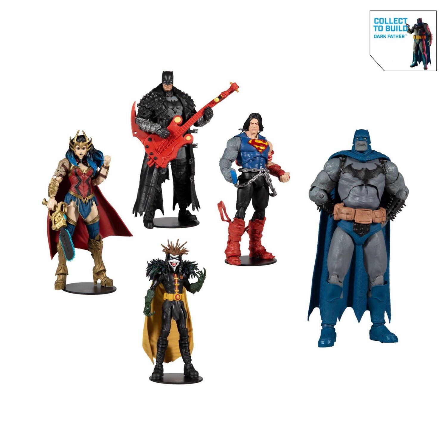 McFarlane Toys - DC Multiverse - Dark Nights Death Metal - Figurine Batman avec pièces Build-A Darkfather